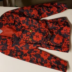 Tommy Hilfiger  black and red ladies rain coat
